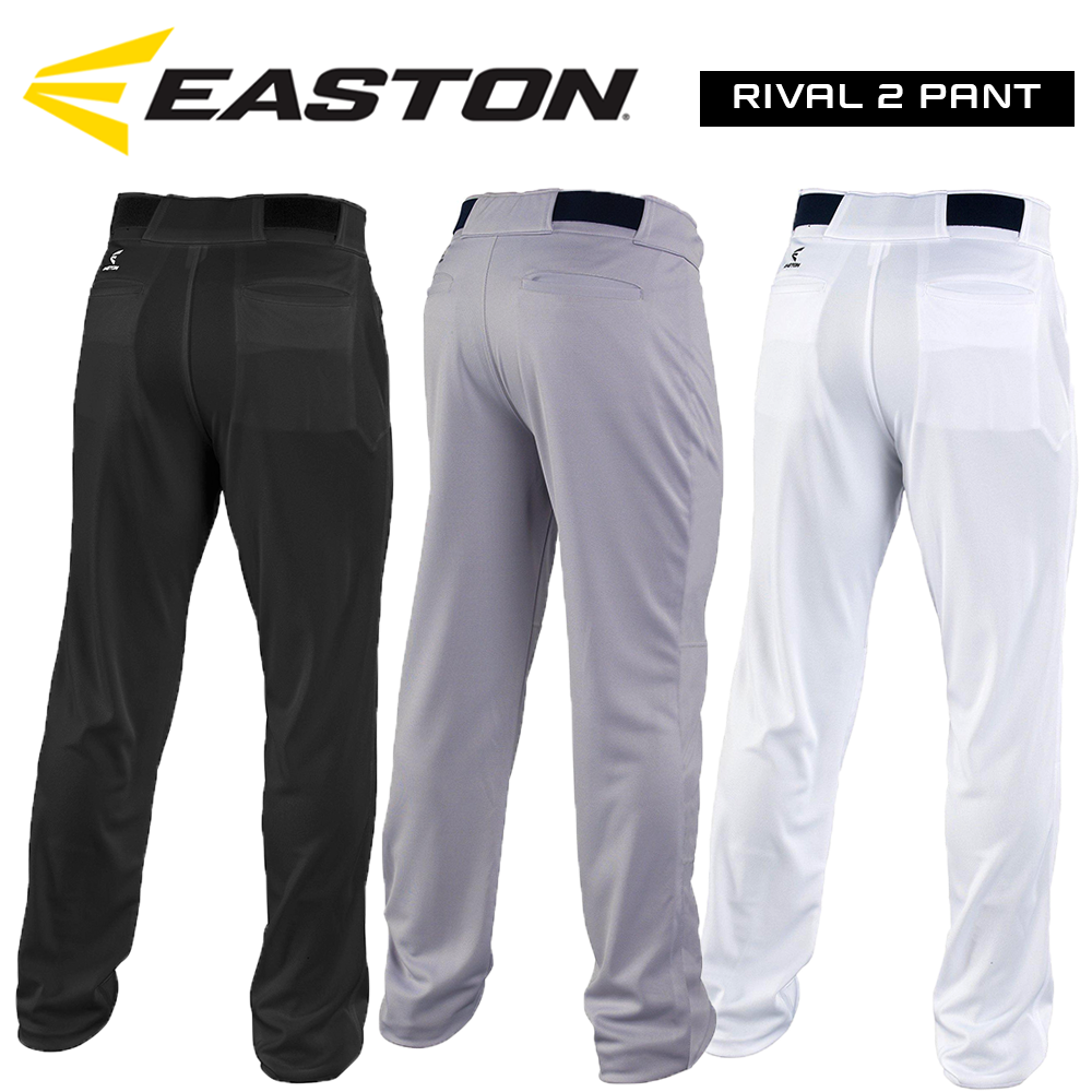 *Easton A167124WHBKXS RIVAL 2 PANT ADULT PIPED WHITE-BLACK XS 628412135396 